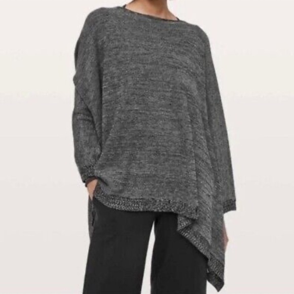 Lululemon Divinity Poncho Charcoal Grey size One Size‎ fits most - Picture 1 of 8